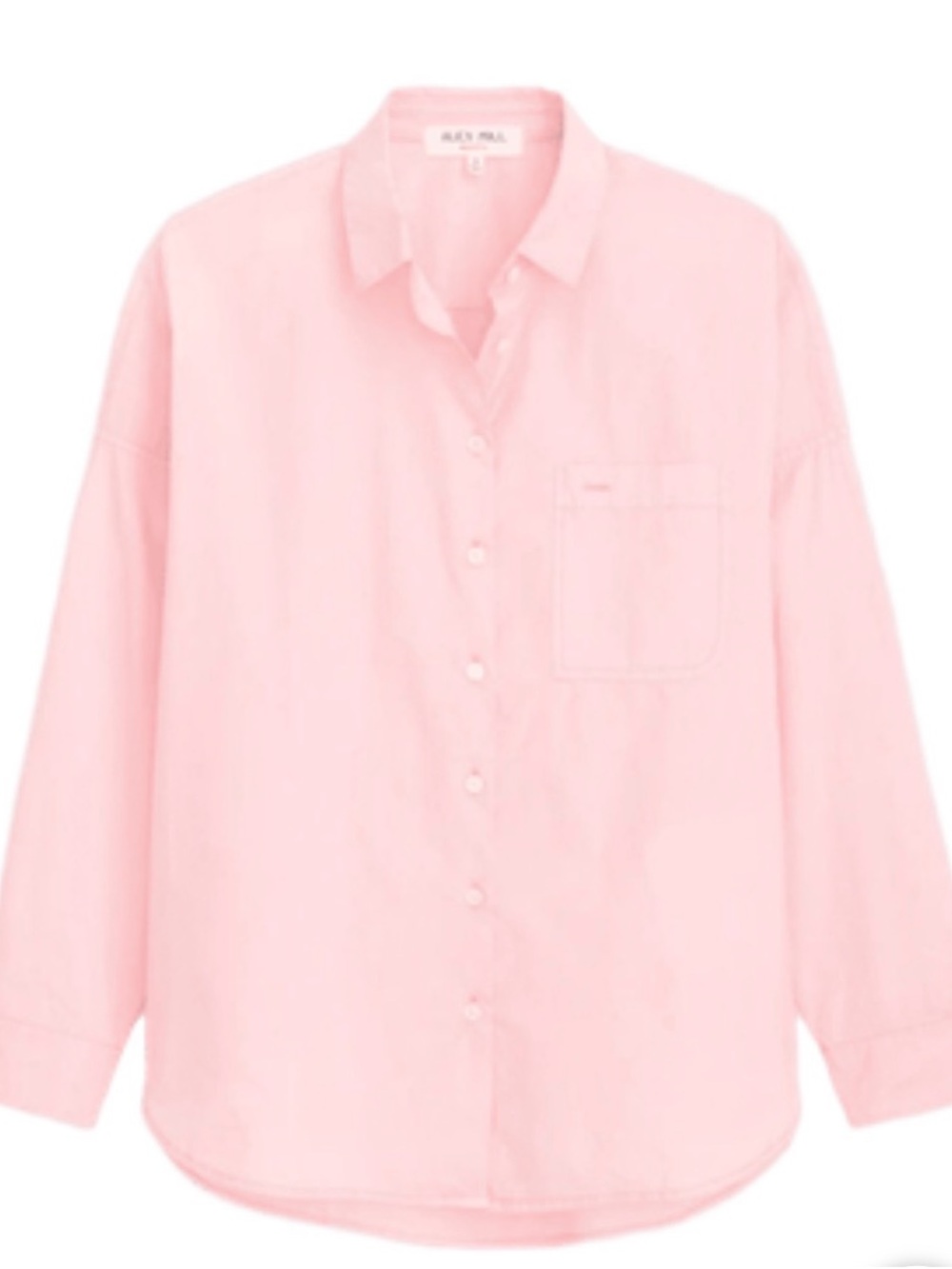 Alex Mill Pink Cotton Poplin Button-Down Shirt - Picture 2 of 2